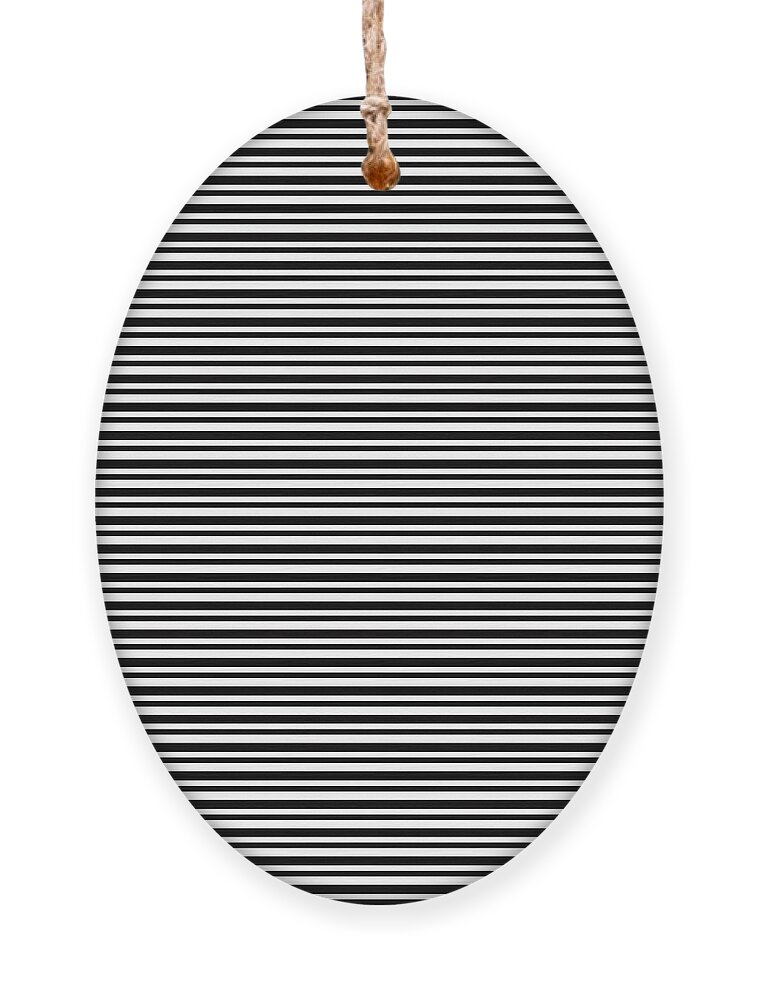 Stripes Ornament featuring the digital art Simply Stripes- Art by Linda Woods by Linda Woods
