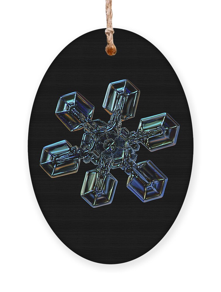 Snowflake Ornament featuring the photograph Snowflake photo - High voltage III by Alexey Kljatov
