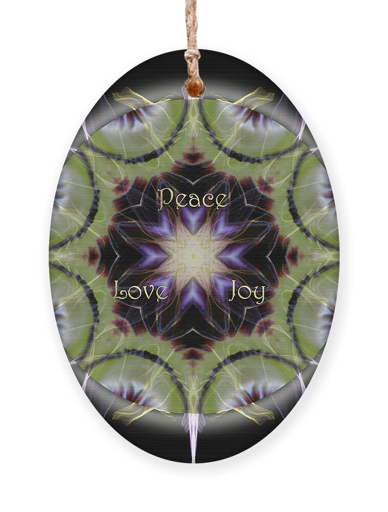 Holiday Ornament featuring the digital art Soul Star Holiday Mandala by Alicia Kent
