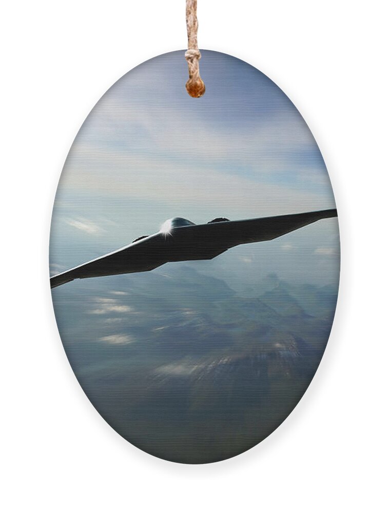 B2 Ornament featuring the digital art Spirit In The Sky by Airpower Art