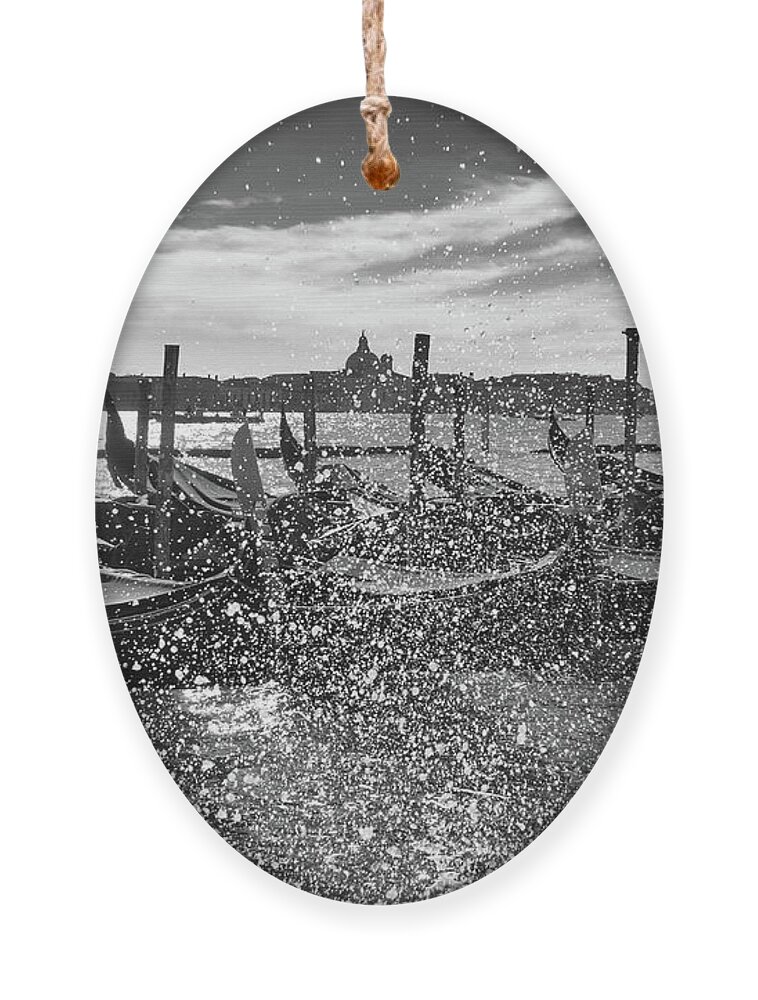 Gondolas Ornament featuring the photograph Splash by Becqi Sherman