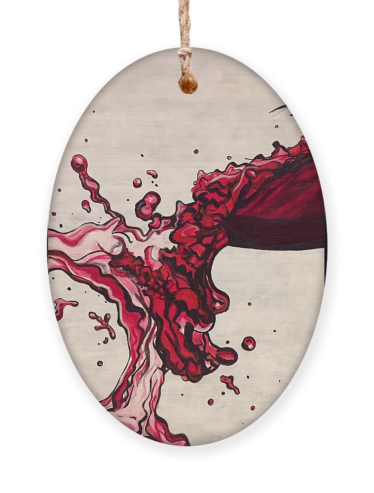 Wine Ornament featuring the painting Splash by Joel Tesch