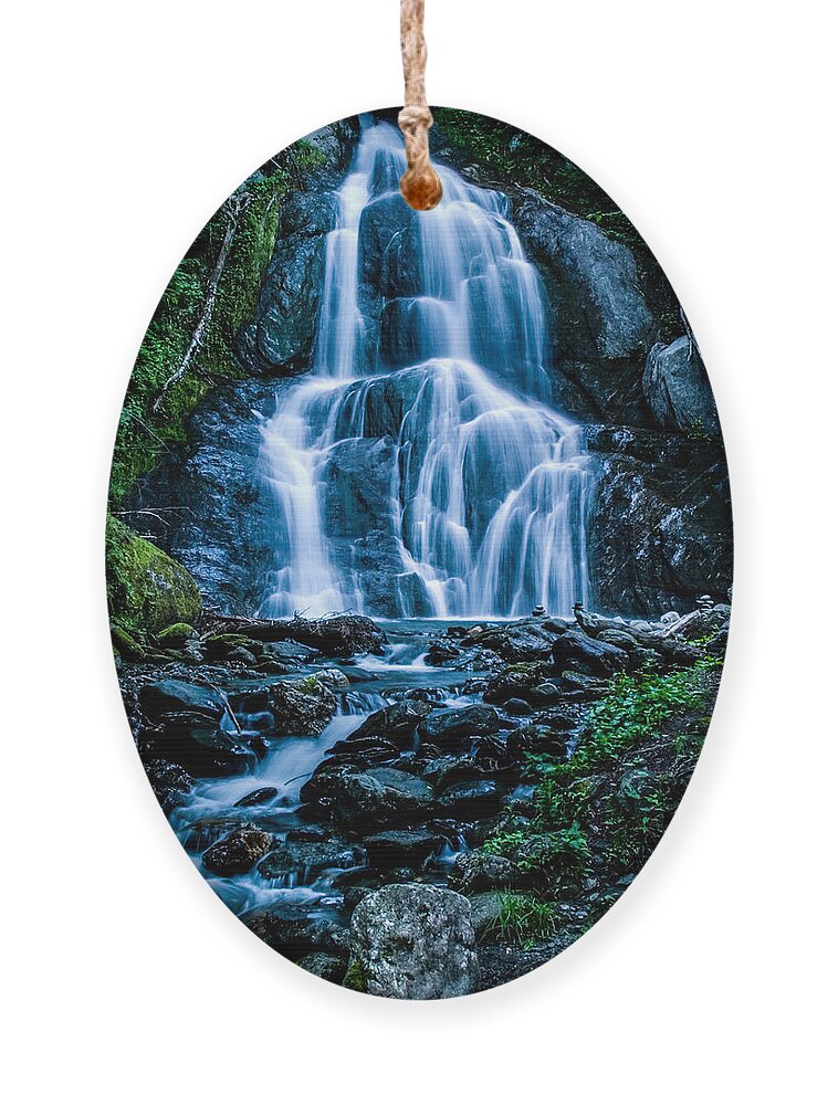 Granville Ornament featuring the photograph Spring at Moss Glen falls by Jeff Folger