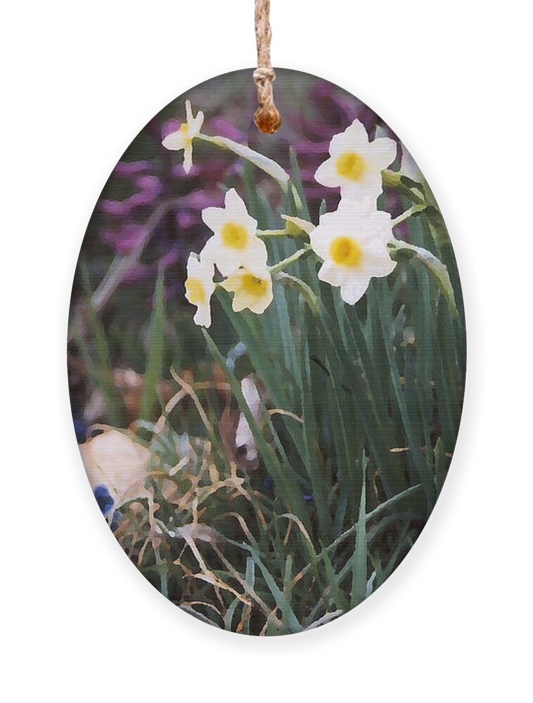 Flowers Ornament featuring the photograph Spring Garden by Steve Karol