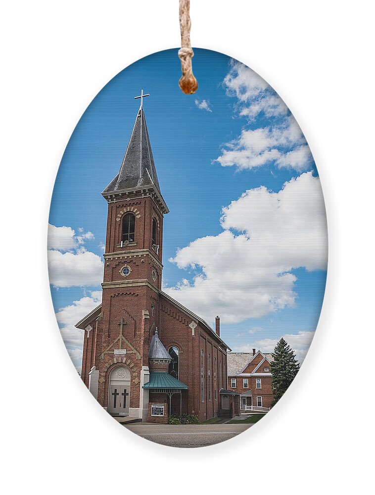 Church Ornament featuring the photograph St. John The Baptist Catholic Church by Holden The Moment