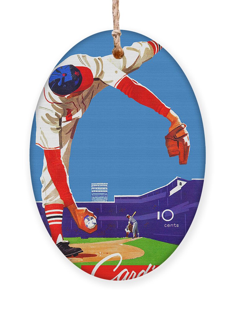 St. Louis Cardinals Vintage 1954 Scorecard Shower Curtain by Big