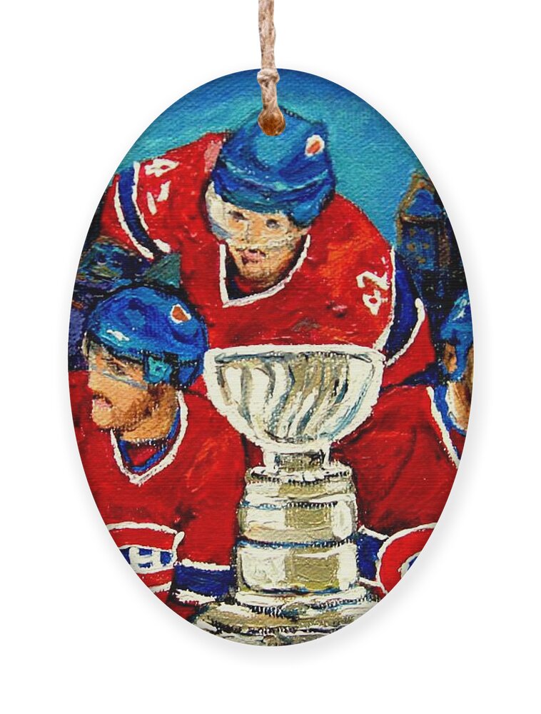 Stanley Cup Win In Sight Playoffs 2010 Ornament by Carole Spandau