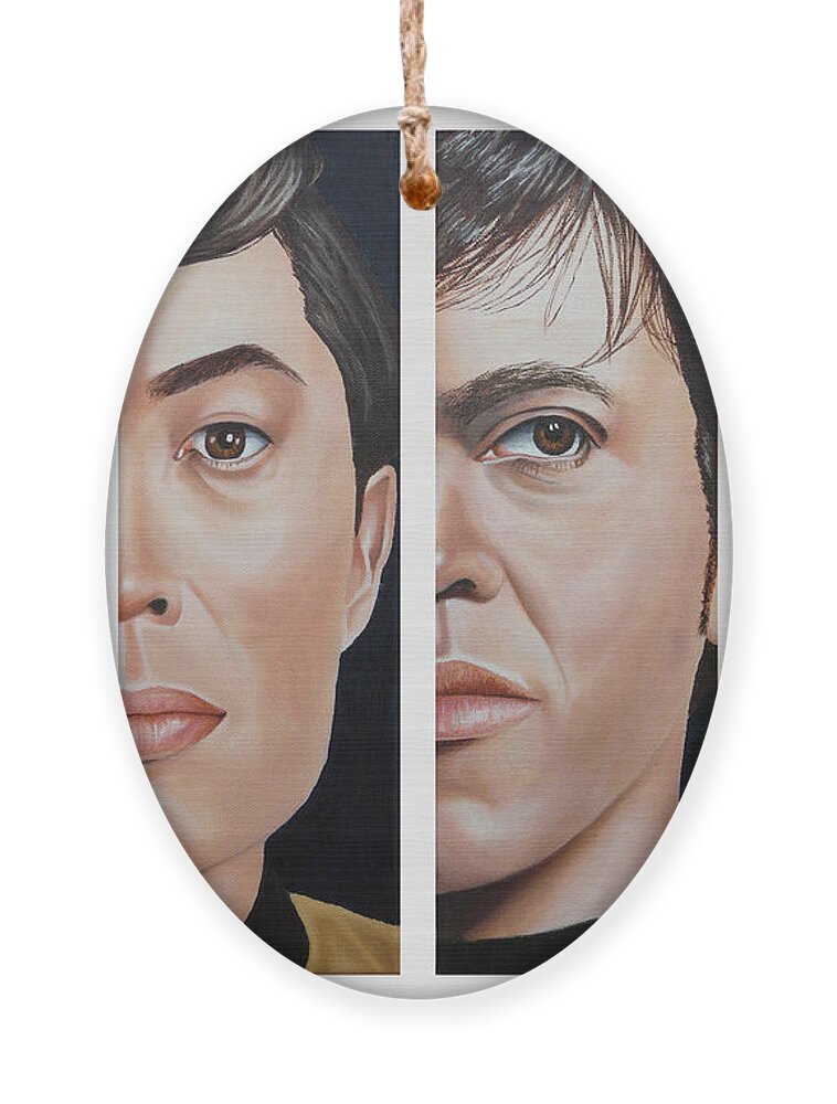 Star Trek Ornament featuring the painting Star Trek Set Two by Vic Ritchey