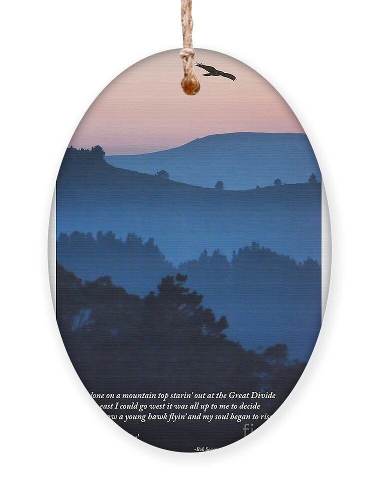 Sunset Ornament featuring the photograph Stood Alone on the Mountain Top by Jim Fitzpatrick