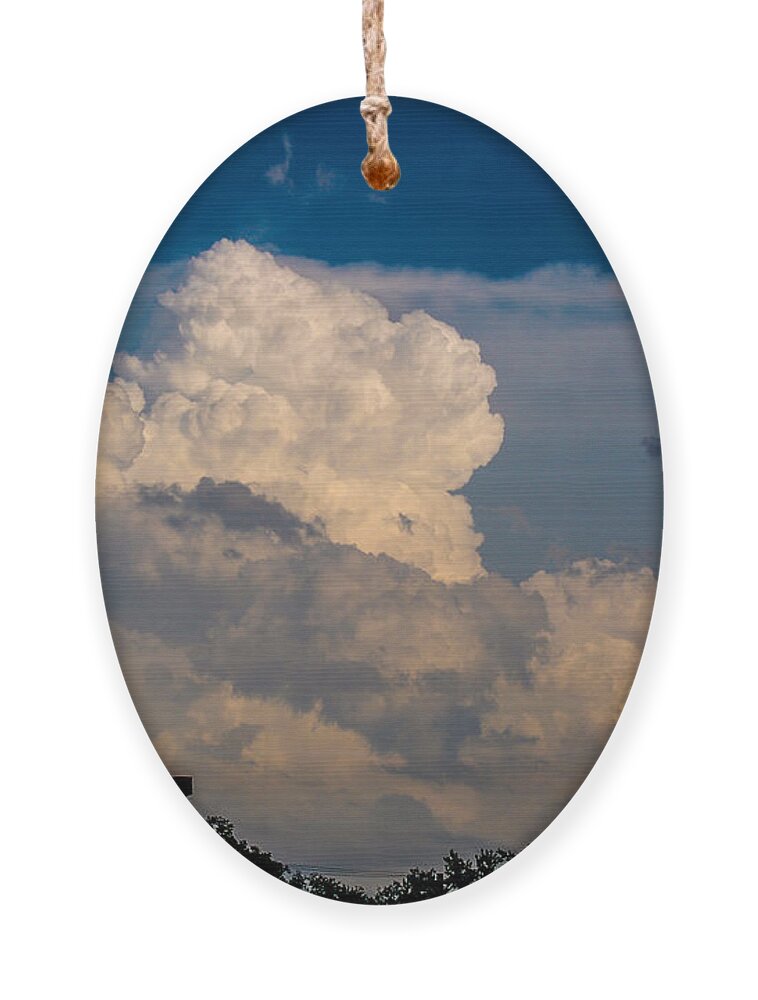 Nebraskasc Ornament featuring the photograph Strong Nebraska Thunderstorm Cells by NebraskaSC