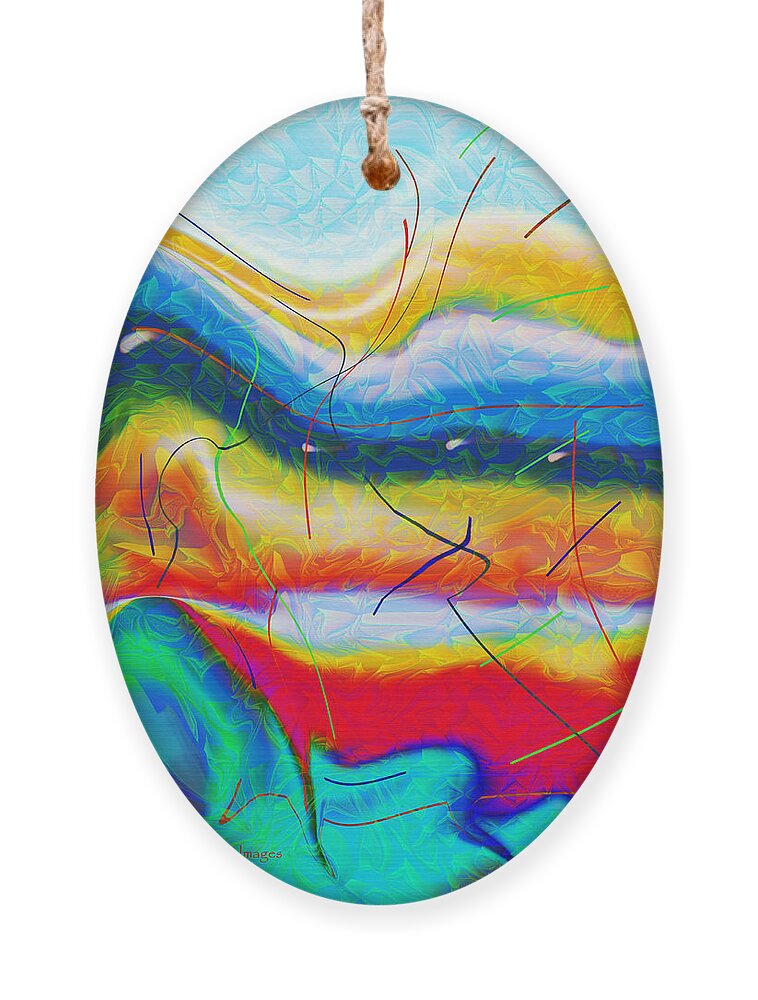 Digital Painting Ornament featuring the digital art Summer by Kae Cheatham