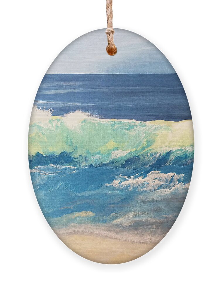 Ocean Ornament featuring the painting Summer Vacation by Linda Bailey