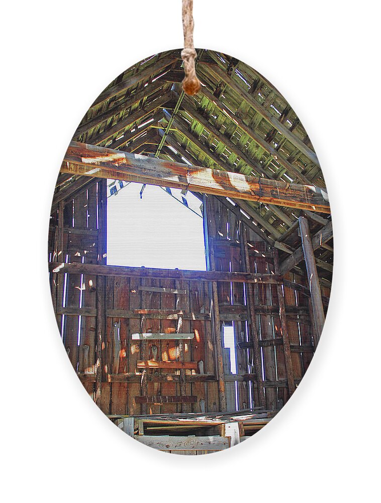 Barn Ornament featuring the photograph Sunlit Loft by Ira Marcus