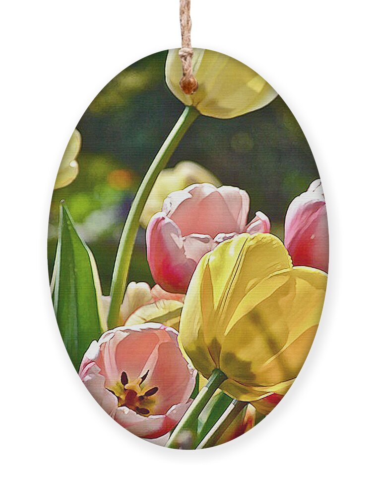 Tulips Ornament featuring the photograph Sunny Tulips by Janis Senungetuk