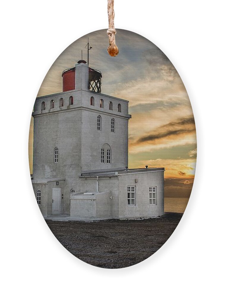 Sunrise Ornament featuring the photograph Sunrise in Dyrholaey by Robert Grac