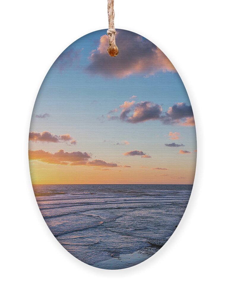Beach Ornament featuring the photograph Sunset at Swami's Beach by David Levin