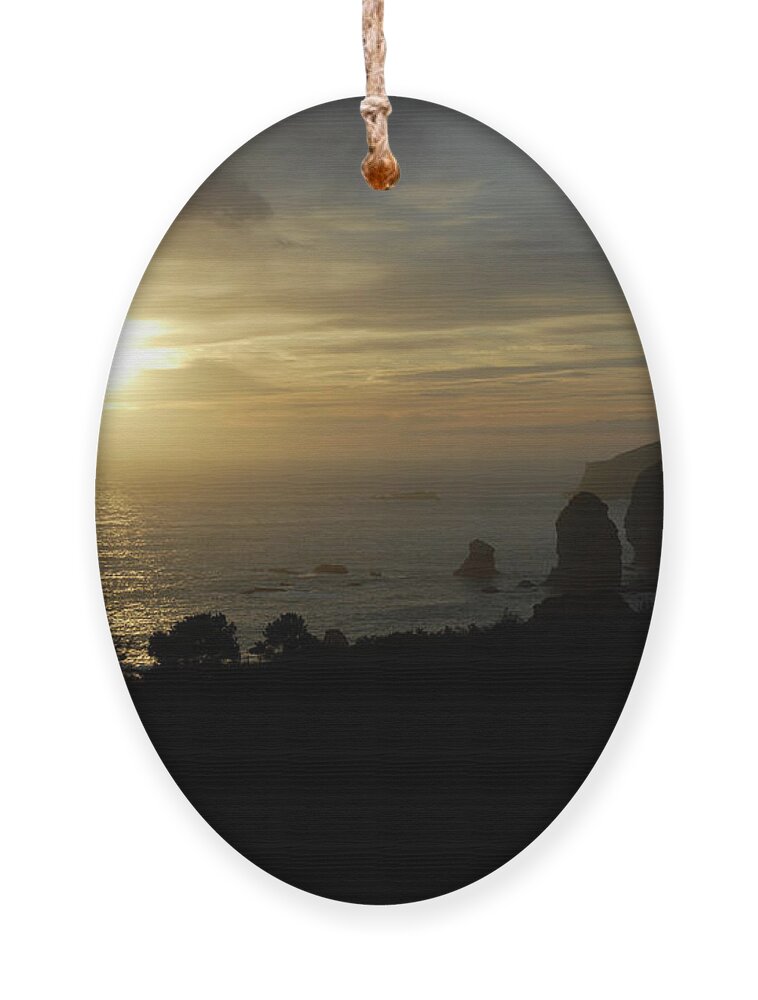 Denise Bruchman Ornament featuring the photograph Sunset Beach by Denise Bruchman