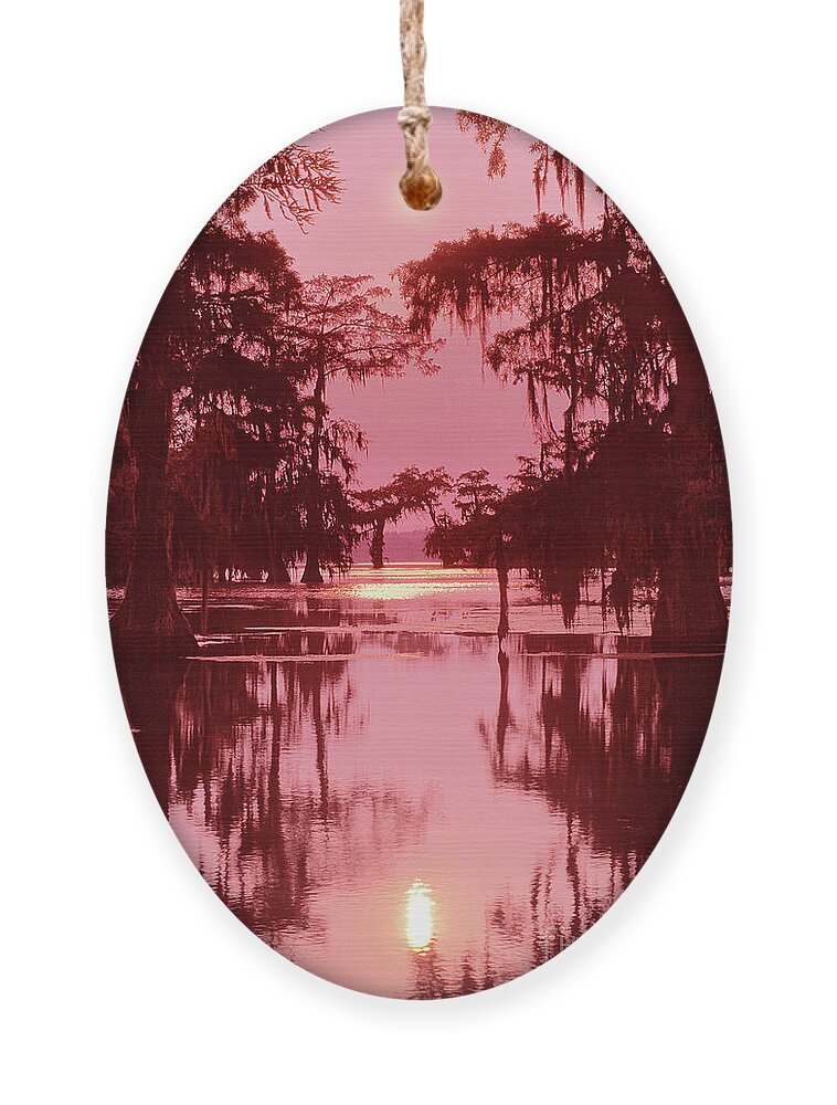 North America Ornament featuring the photograph Sunset on the Bayou Atchafalaya Basin Louisiana by Dave Welling