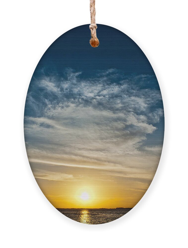 Sunset Ornament featuring the photograph Sunset Over Lake Eustis by Christopher Holmes