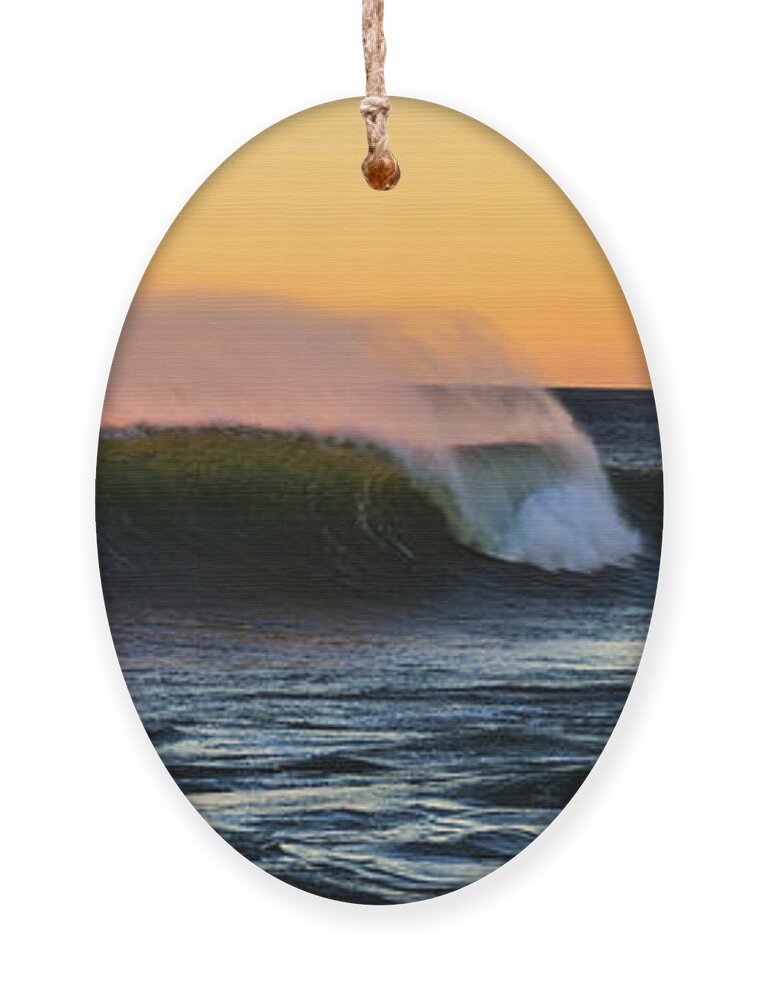 Climate Ornament featuring the photograph Sunset Wave by Pelo Blanco Photo