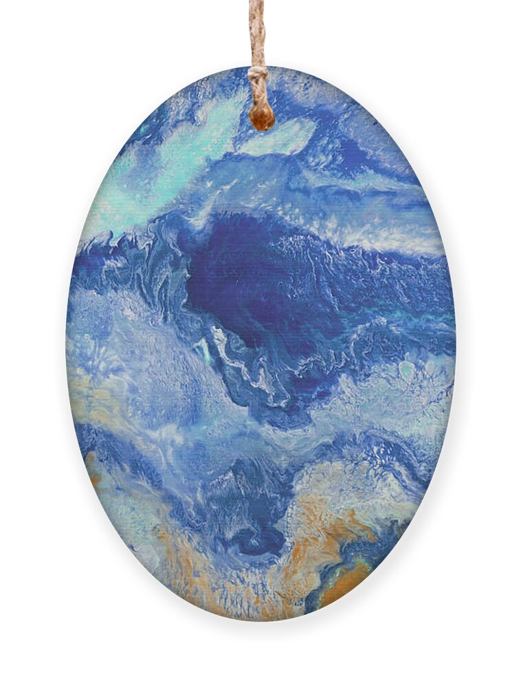 Ocean Ornament featuring the painting Surge by Tamara Nelson