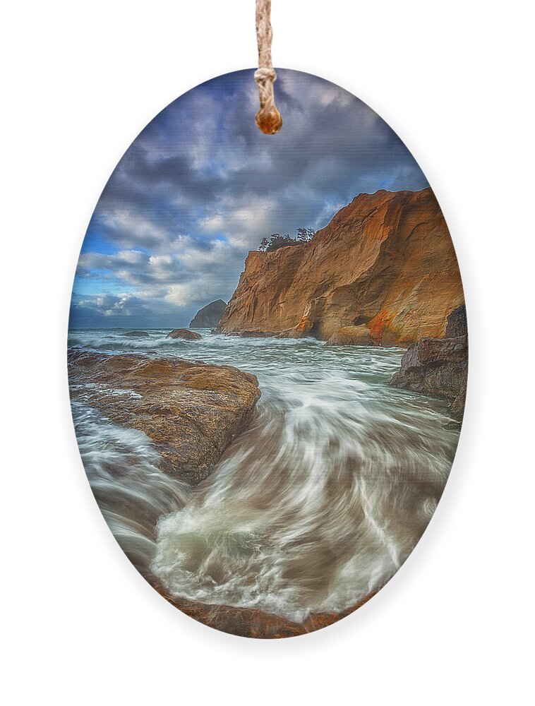 Oregon Ornament featuring the photograph Sweeping Tides by Darren White