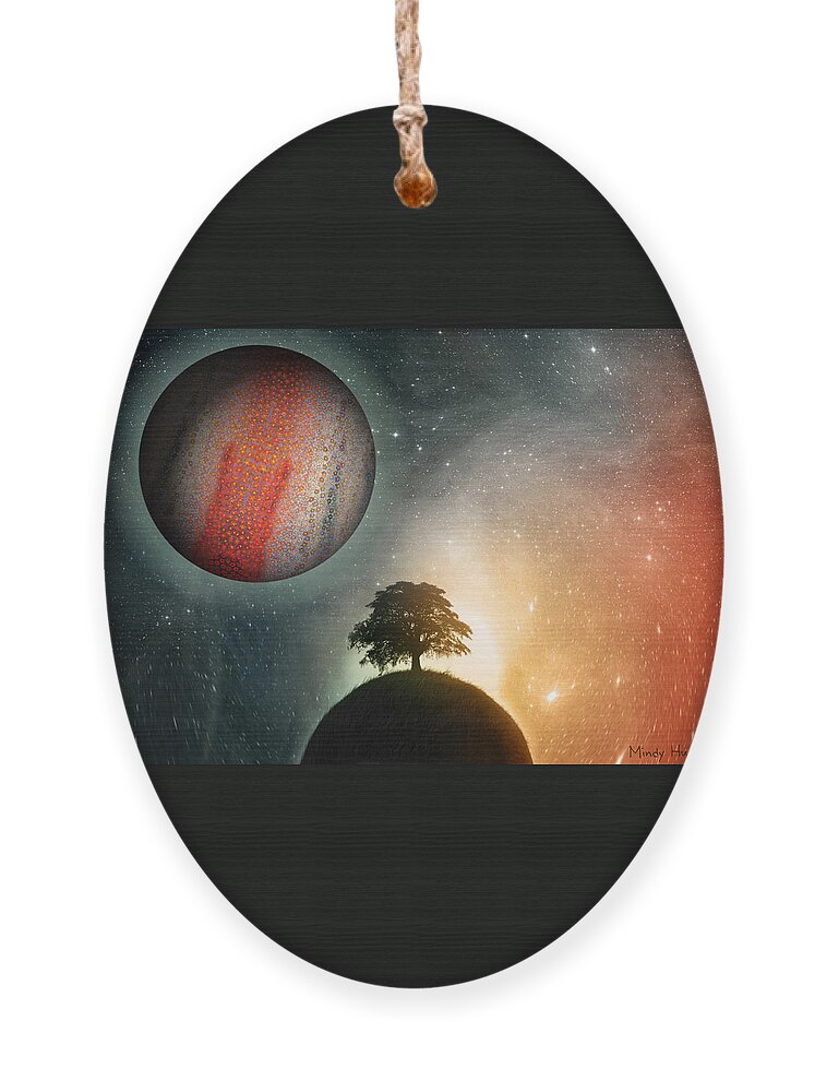 Synchronicity Ornament featuring the painting Synchronicity by Mindy Huntress
