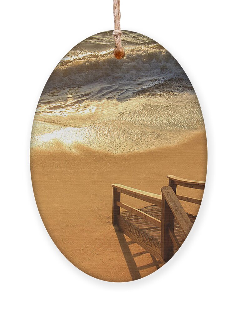 Cape Hatteras Ornament featuring the photograph Take the Stairs to the Waves by Joni Eskridge
