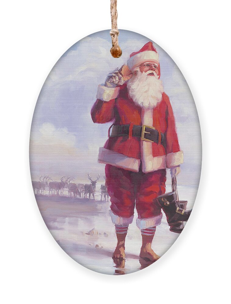 Christmas Ornament featuring the painting Taking a Break by Steve Henderson
