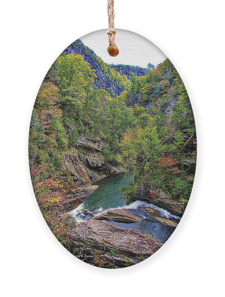 Tallulah Gorge Ornament featuring the photograph Tallulah Gorge by Dale R Carlson