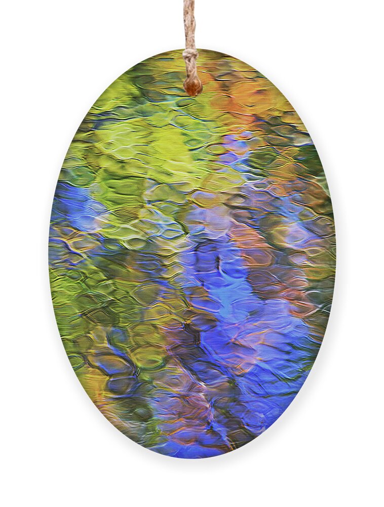 Abstract Ornament featuring the photograph Water Mosaic Abstract Art by Christina Rollo