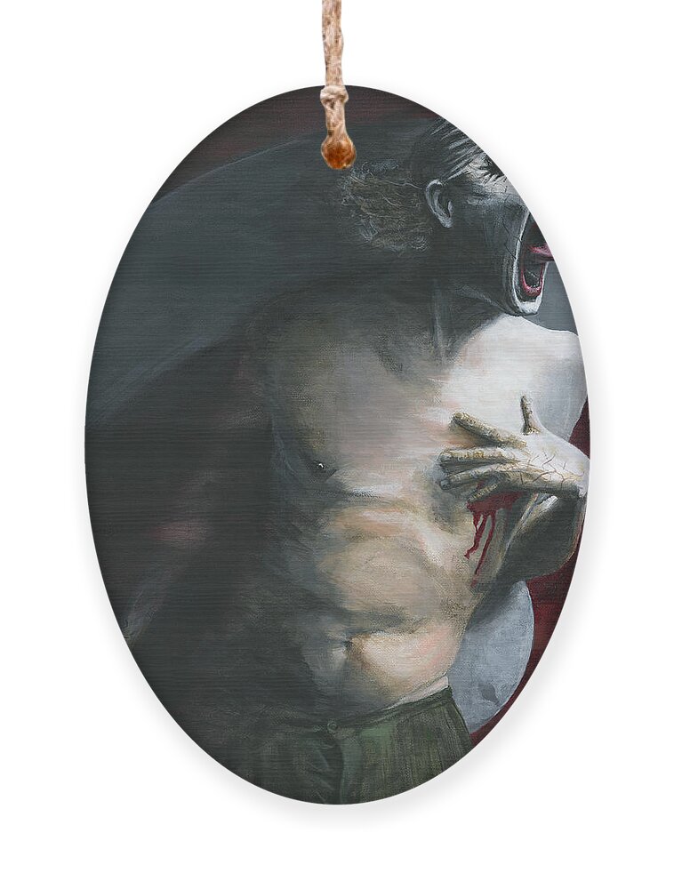 Clown Ornament featuring the painting Target Practice by Matthew Mezo