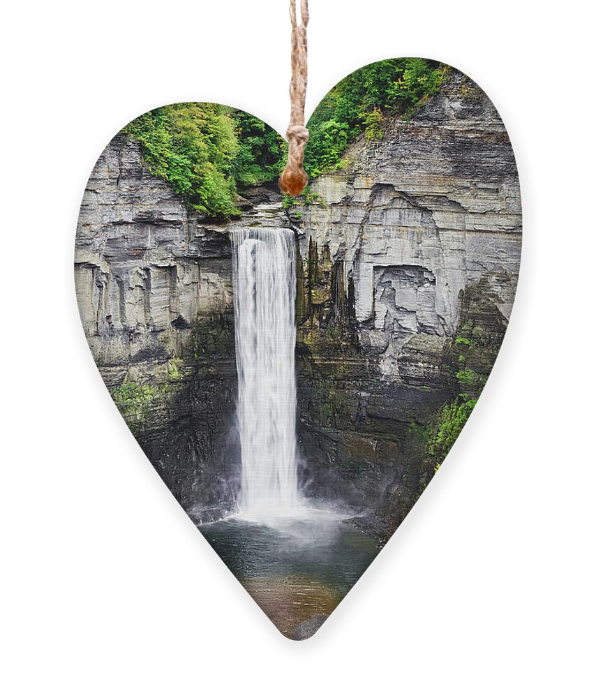 Taughannock Falls Ornament featuring the photograph Taughannock Falls View from the Top by Christina Rollo