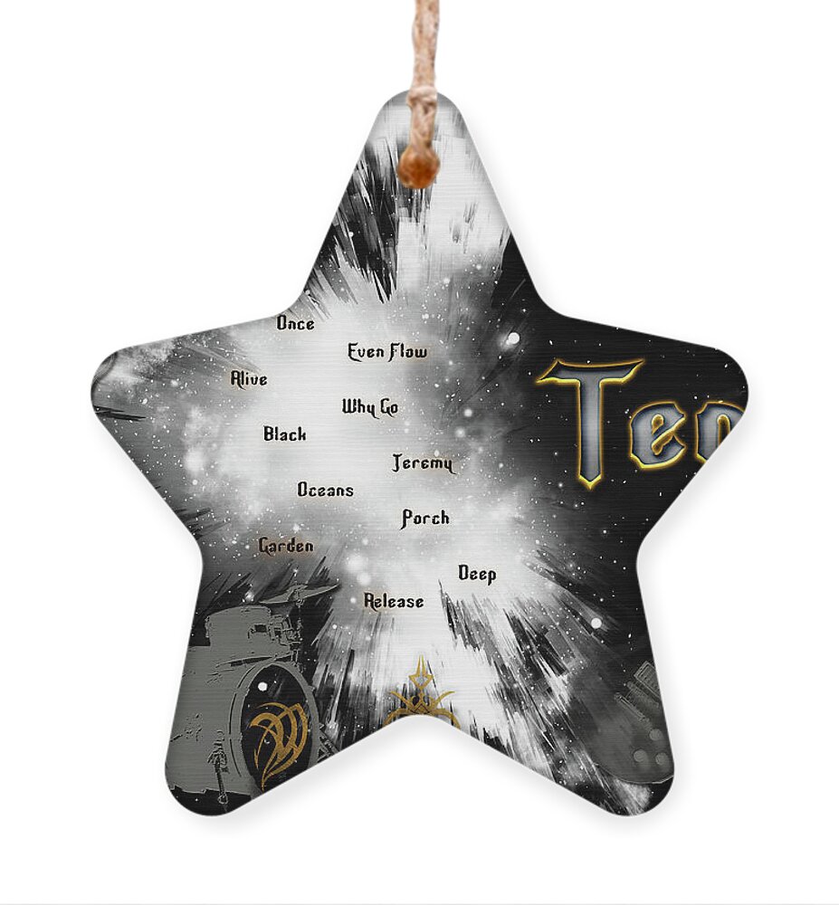 Ten Ornament featuring the digital art Ten by Michael Damiani