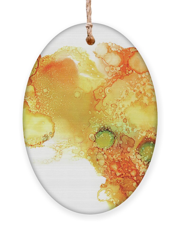 Orange Ornament featuring the painting Tequila Sunset by Tamara Nelson