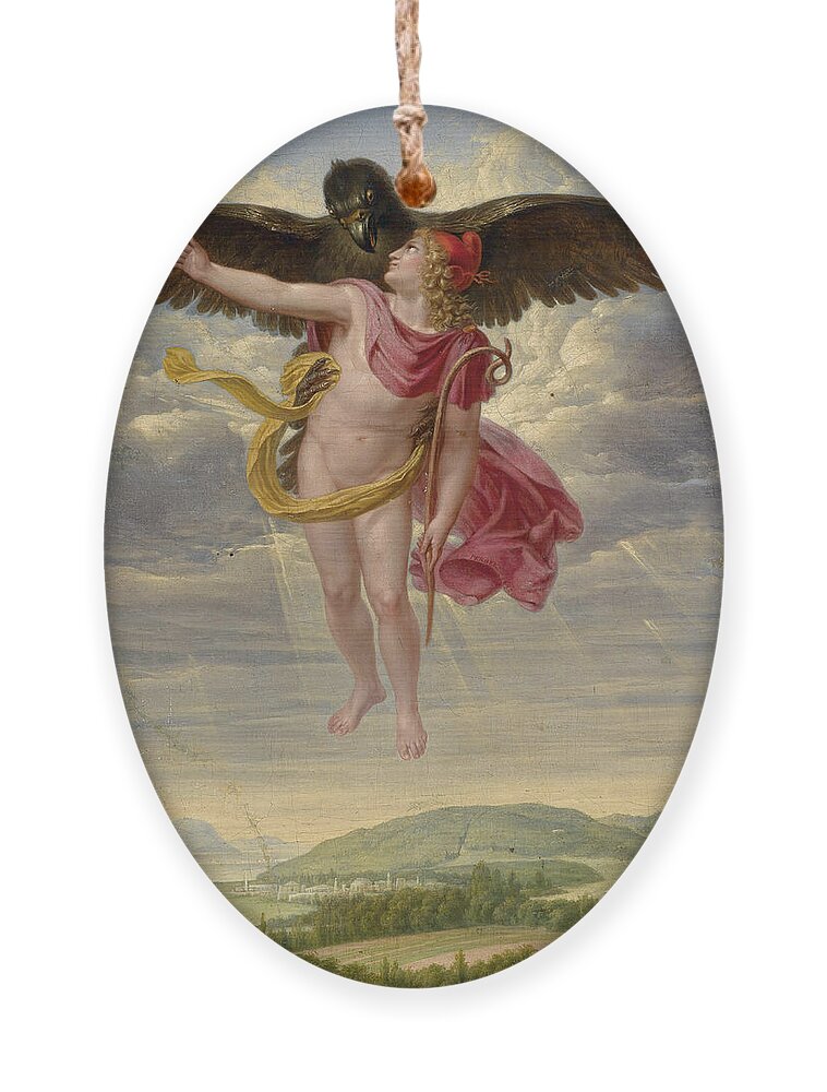 Sigmund Ferdinand Von Perger Ornament featuring the painting The Abduction of Ganymede by Sigmund Ferdinand von Perger