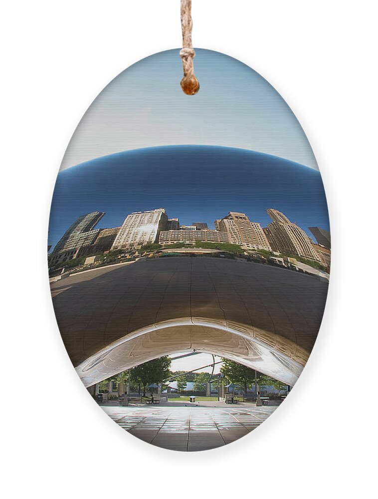 Art Ornament featuring the photograph The Bean's Early Morning Reflections by David Levin