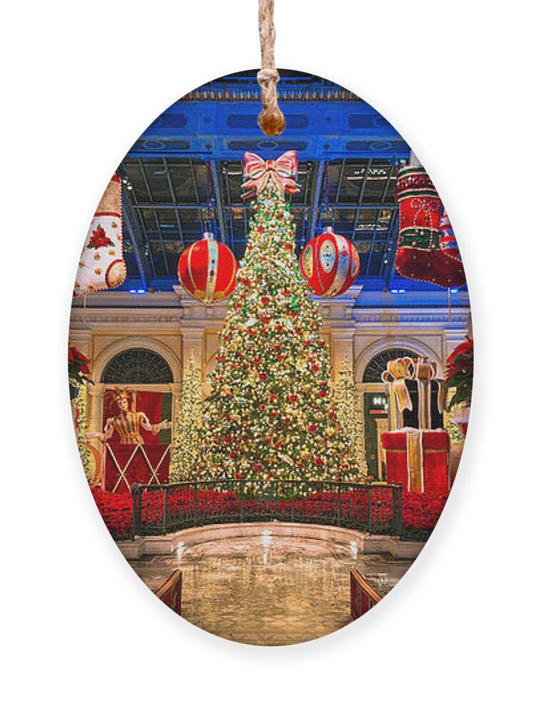 Bellagio Ornament featuring the photograph The Bellagio Christmas Tree and Decorations 2015 by Aloha Art