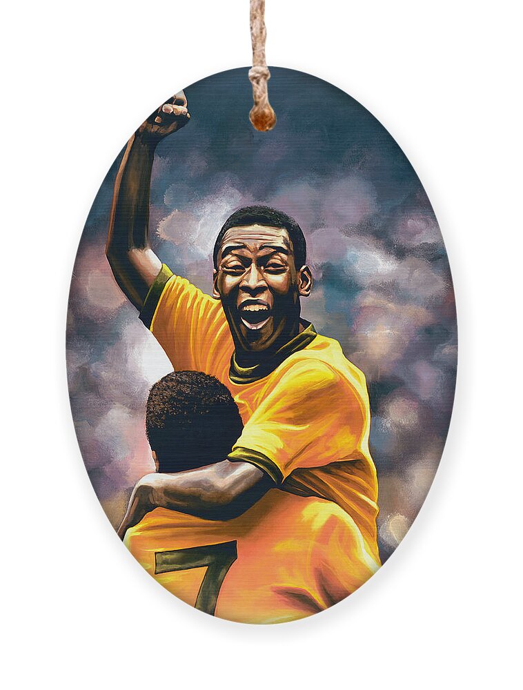 Pele Ornament featuring the painting The Black Pearl Pele by Paul Meijering