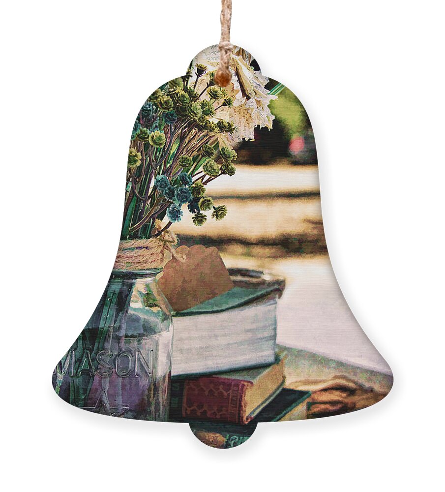 Books Ornament featuring the photograph The Center Piece by Lana Trussell