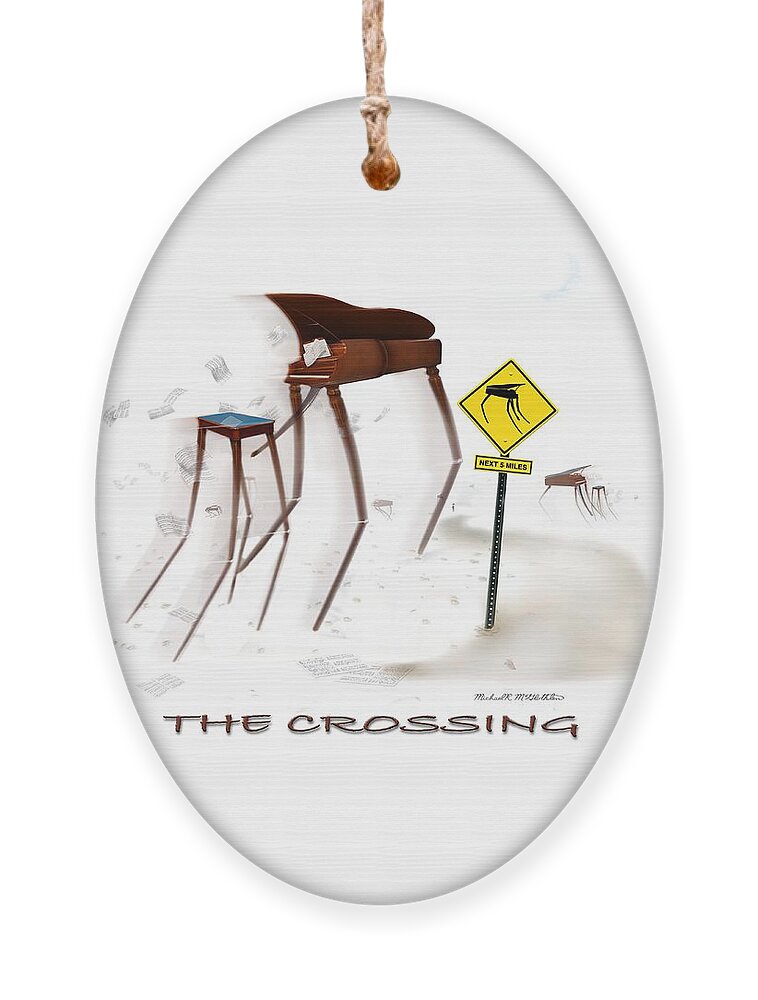 T-shirt Ornament featuring the digital art The Crossing SE by Mike McGlothlen