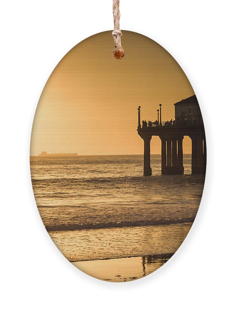 Sunset Ornament featuring the photograph The Golden Hour by Ana V Ramirez