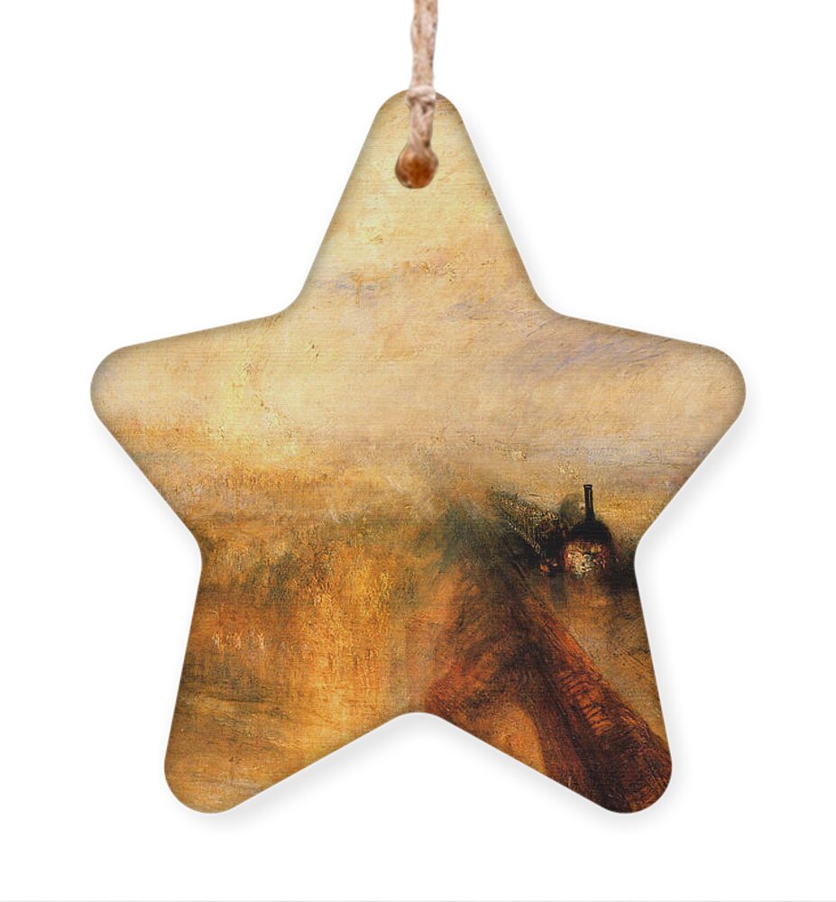 William Turner Ornament featuring the painting The Great Western Railway by William Turner