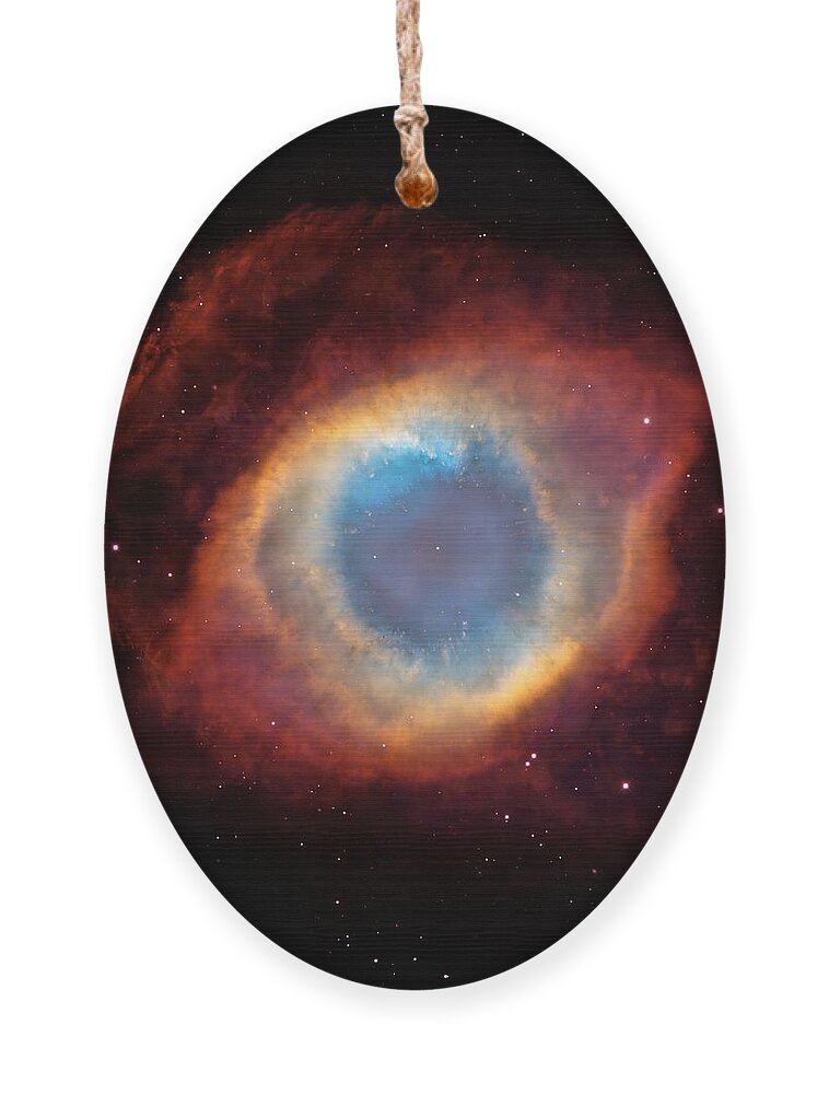 Helix Ornament featuring the painting The Helix Nebula by Hubble Space Telescope