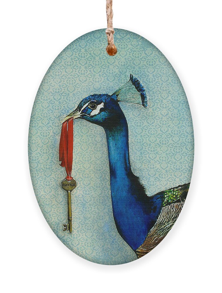 The Key To Success Ornament featuring the painting The Key To Success by Carrie Ann Jackson