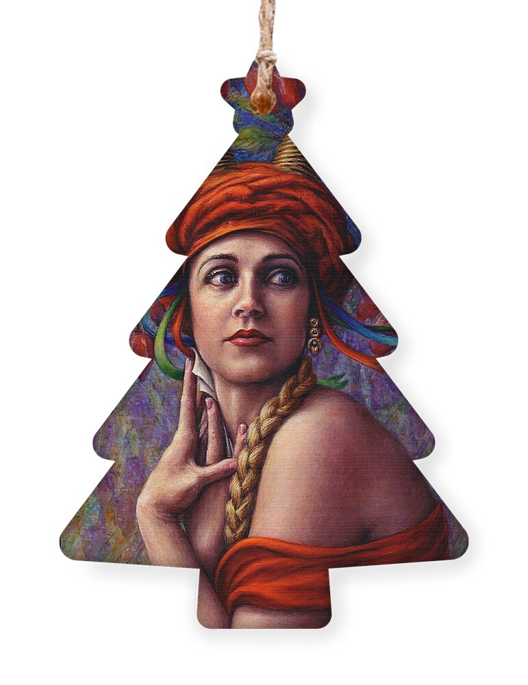 Woman Ornament featuring the painting The Letter by Jane Bucci