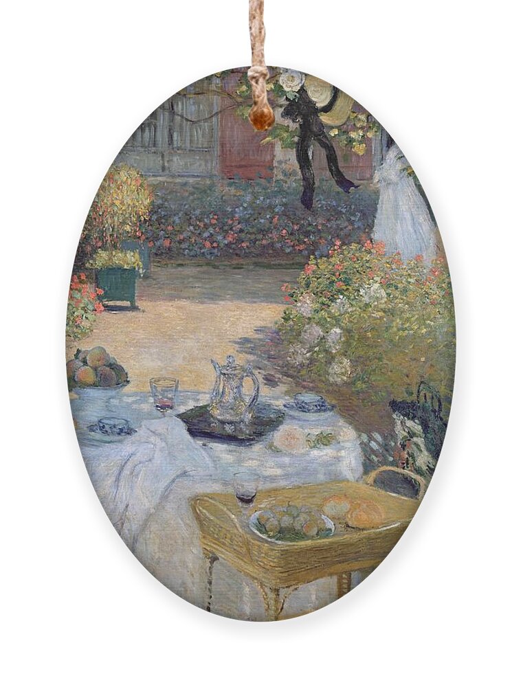 The Luncheon Ornament featuring the painting The Luncheon by Claude Monet