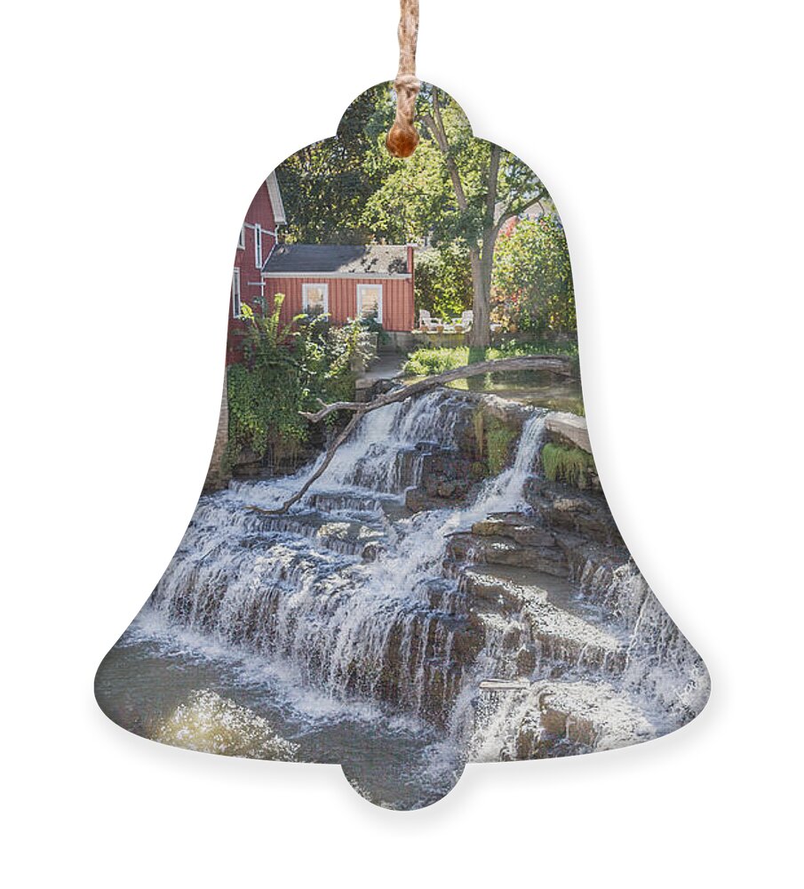 Honeoye Falls Ornament featuring the photograph The Red Mill by William Norton