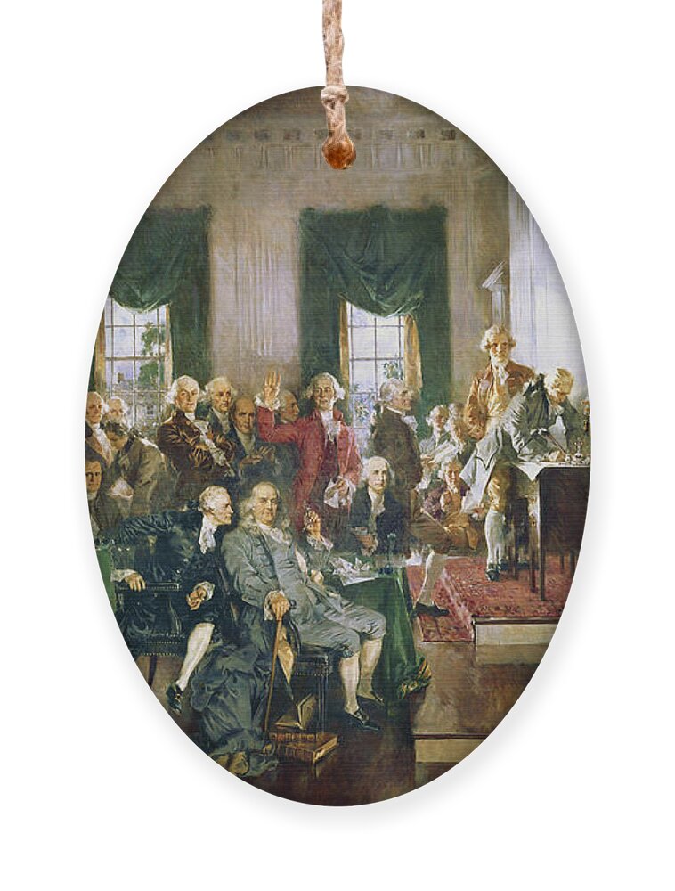Howard Chandler Christy Ornament featuring the painting The Signing of the Constitution of the United States, 1787 by Howard Chandler Christy