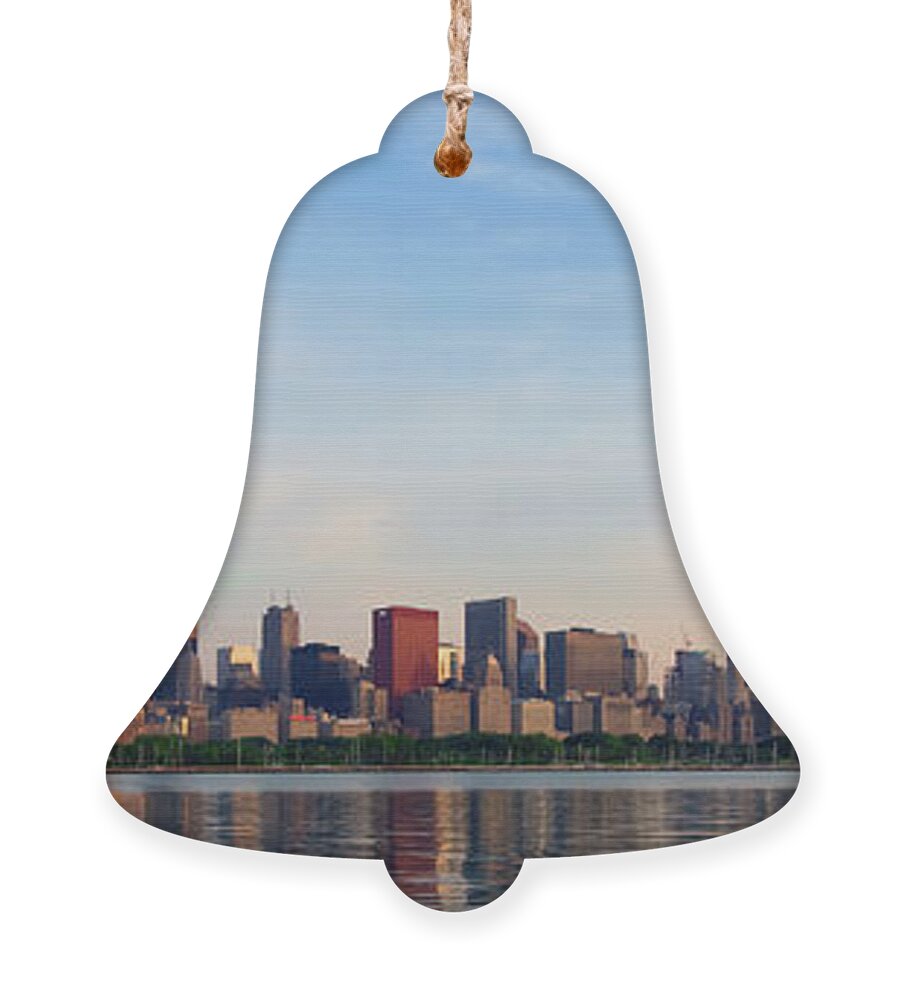 Built Structure Ornament featuring the photograph The Skyline of Chicago at Sunrise by David Levin